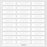 Adesivo Endereço de Convidado para Casamento Chic Simples<br><div class="desc">Composto por simples sans serif e serif tipografia moderna. Estes elementos são simples,  elegantes e modernos. Isto tem 30 adesivos. Este foi projetado pelo White Paper Birch Co. exclusivo para Zazzle. Disponível aqui: http://www.zazzle.com/store/whitepaperbirch</div>