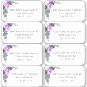 Adesivo Endereço de Convidado para Casamento Eucalyptus P