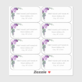 Adesivo Endereço de Convidado para Casamento Eucalyptus Pu