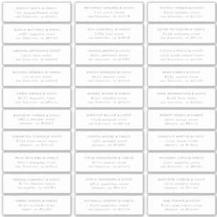 Adesivo Endereço de Convidados de Chic Elegante Moderno Mi