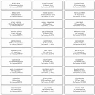 Adesivo Endereço de Convidados Modernos + Simples de Casam