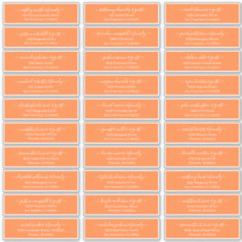 Adesivo Endereço de Convidados para Casamento de Script Ch