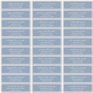 Adesivo Endereço de Convidados para Casamento de Script Ch