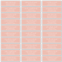 Adesivo Endereço de Convidados para Casamento de Script Ch