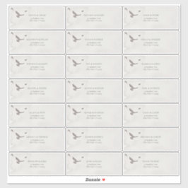 Adesivo Endereço de Correio Convidado Rustic Watercolor