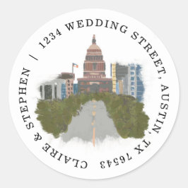 Adesivo Endereço de devolução Austin Texas