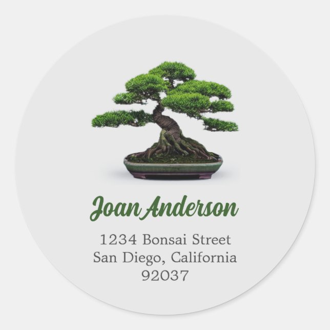 Adesivo Endereço de devolução Bonsai (Frente)