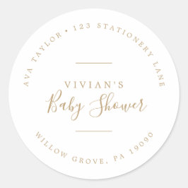 Adesivo Endereço de devolução circular mínima do Chá de fr