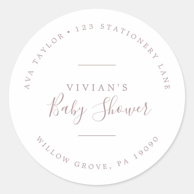 Adesivo Endereço de devolução circular mínima do Chá de fr (Frente)