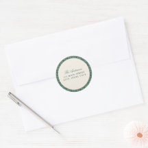 Endereço de Devolução com Listras Verdes Elegantes