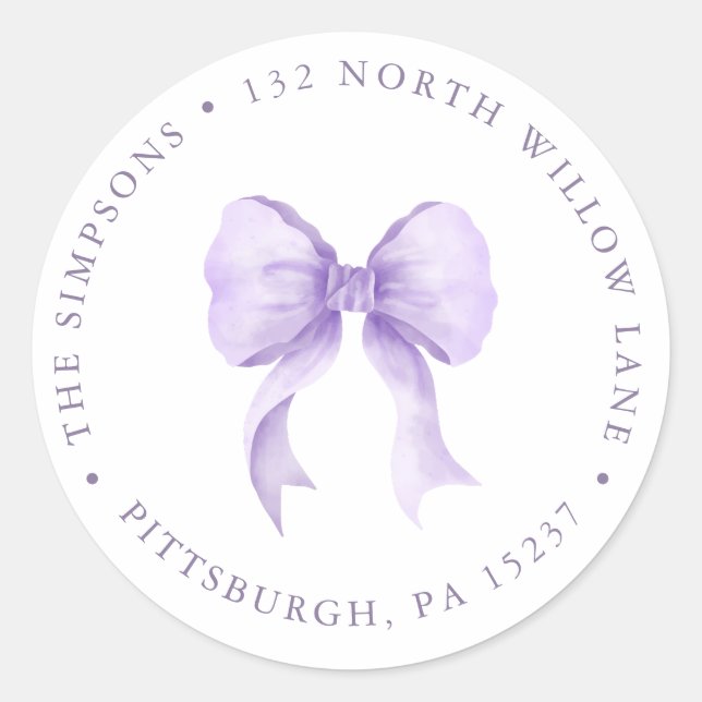 Adesivo Endereço de devolução da Arco Roxo Baby Girl (Frente)