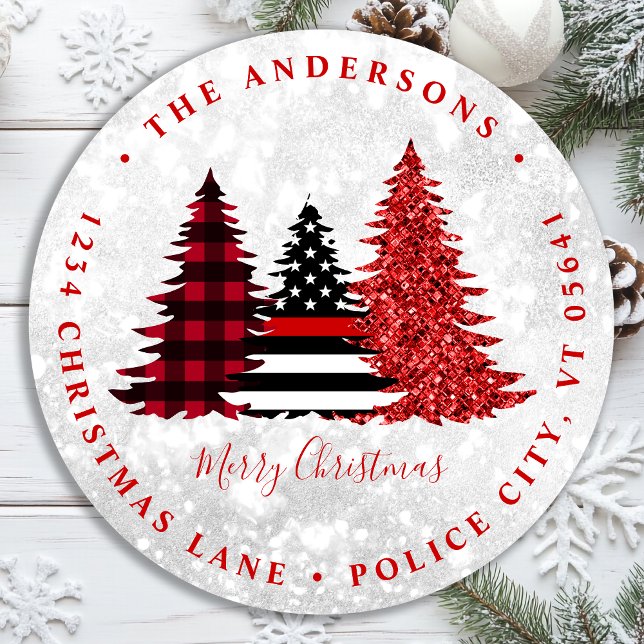 Adesivo Endereço de devolução da árvore de Natal do Bombei (Criador carregado)