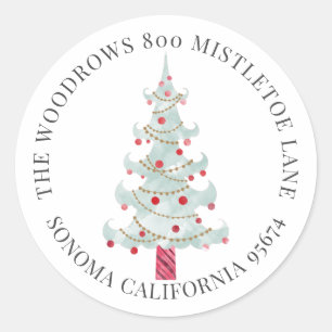 Adesivo Endereço de devolução da árvore natalícia