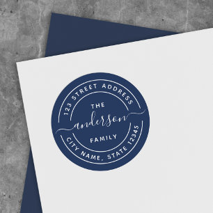 Adesivo Endereço de devolução da caligrafia redonda de 