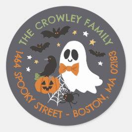 Adesivo Endereço de devolução da família Ghost Raven Hallo