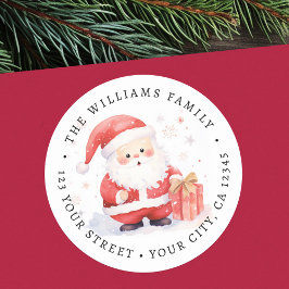 Adesivo Endereço de devolução da ilustração de cor d'água 