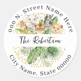 Adesivo Endereço de devolução de animais selvagens Safari