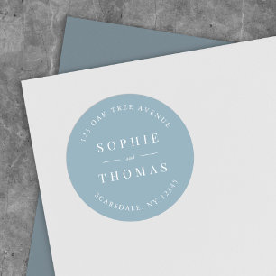 Adesivo Endereço de Devolução de Casamento de Cor Editável