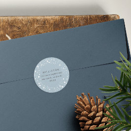 Adesivo Endereço de devolução de feriado de borda estelar