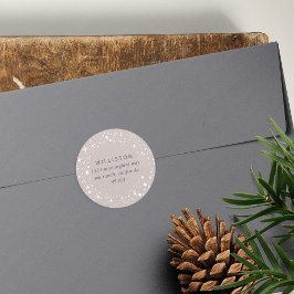 Adesivo Endereço de devolução de feriado de borda estelar