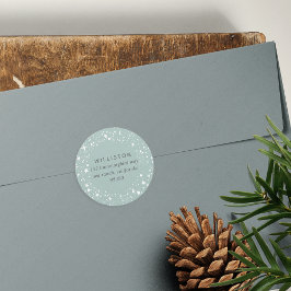 Adesivo Endereço de devolução de feriado de borda estelar