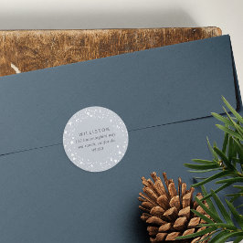 Adesivo Endereço de devolução de feriado de borda estelar