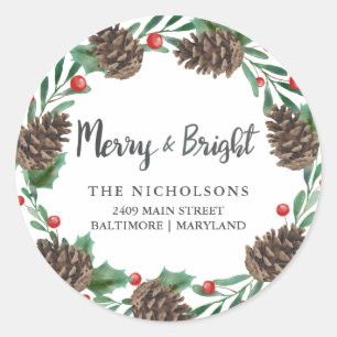 Adesivo Endereço de Devolução de Feriado de Feriado de 