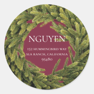 Adesivo Endereço de Devolução de Feriado Natal