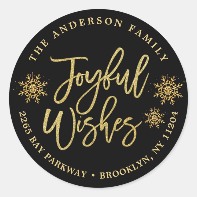 Adesivo Endereço de Devolução de Férias Preto Alegre Doura (Frente)