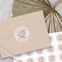 Adesivo Endereço de devolução de folhagem tropical de Palm