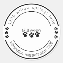 Adesivo Endereço de devolução de impressão de caminho bran