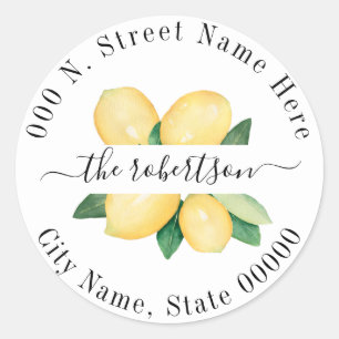 Adesivo Endereço de devolução de limões