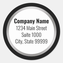 Adesivo Endereço de devolução do Business Black White e Si