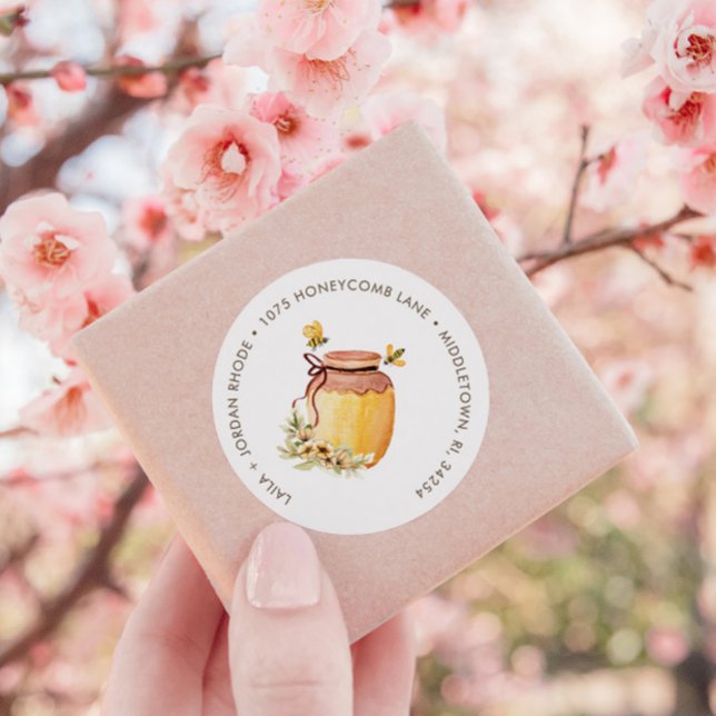 Adesivo Endereço de devolução do Chá de fraldas Honeycomb  (Criador carregado)