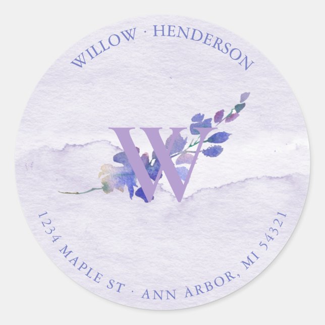 Adesivo Endereço de devolução do Chá de panela de cor d'ág (Frente)