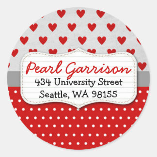 Adesivo Endereço de devolução do círculo personalizado do 