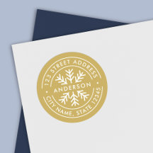 Endereço de Devolução do Floco de Neve de Borda CO