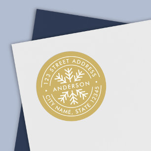 Adesivo Endereço de Devolução do Floco de Neve de Borda CO