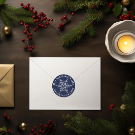 Adesivo Endereço de devolução do floco de neve do inverno