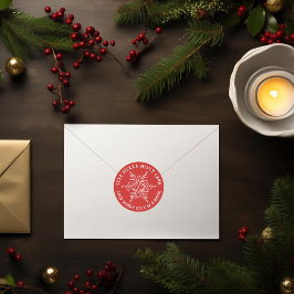 Adesivo Endereço de devolução do floco de neve do inverno