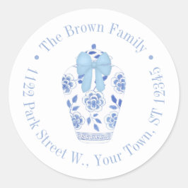 Adesivo Endereço de devolução do ginger ginger Arco Azul