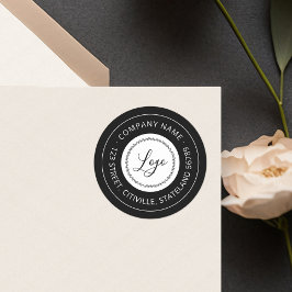 Adesivo Endereço de devolução do logotipo comercial preto 