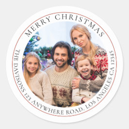 Adesivo Endereço de devolução do nome da foto de Natal Fel
