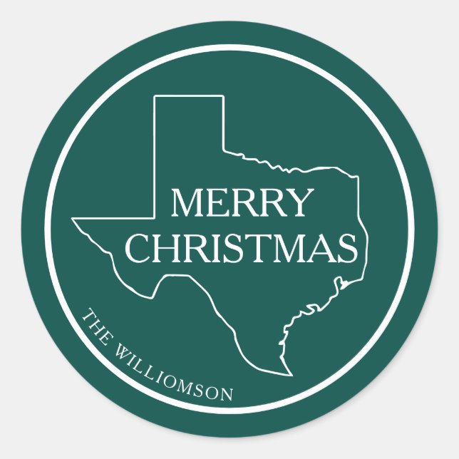 Adesivo Endereço de devolução do Texas  (Frente)