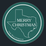 Adesivo Endereço de devolução do Texas<br><div class="desc">Adesivo redondo clássico de endereço de devolução do Texas</div>