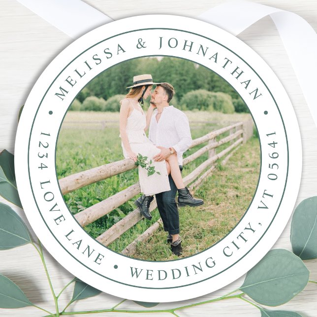 Adesivo Endereço de devolução Elegante Moderno de Fotograf (Criador carregado)