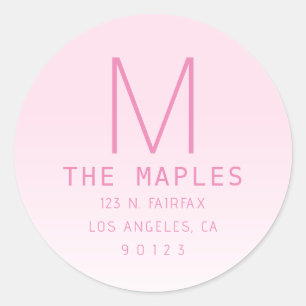 Adesivo Endereço de devolução exclusivo e monograma Mous