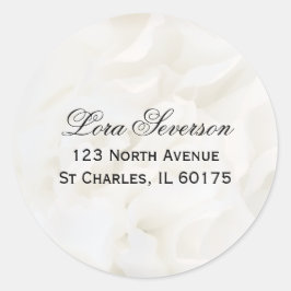 Adesivo Endereço de devolução Floral do Craveiro Branco