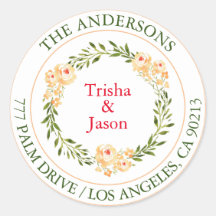 Endereço de Devolução, Flores de Pêssego W/C, Text