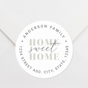 Adesivo Endereço de devolução personalizado do Modern H